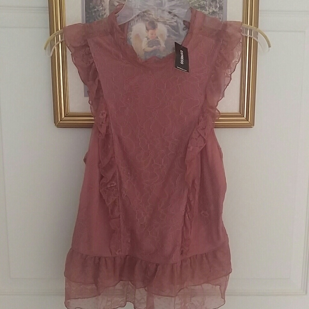 Pink lace shirt